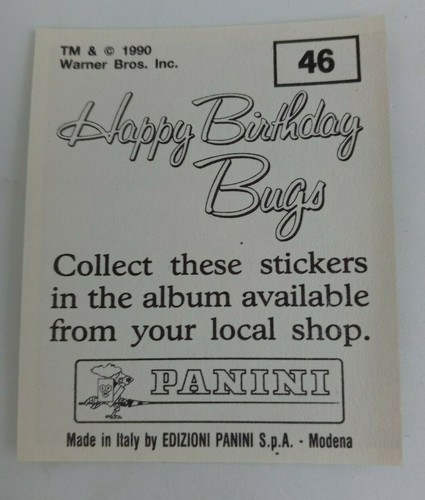 1990 Panini Happy Birthday Bugs (Pick Your Sticker) - Picture 67 of 343