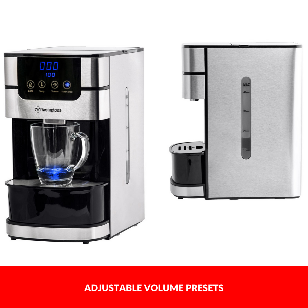 Westinghouse 4L Instant Hot Water Dispenser 2400W Stainless Steel Temp Control eBay