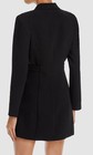 Liv Foster Women Black Twill Mesh V-Neck Plunge Blazer Mini Dress Size 2