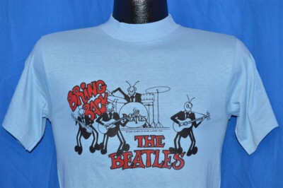 vintage 70s BRING BACK THE BEATLES DAVID PEEL BLUE ROCK 1976 t