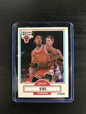 Rare OFF CENTER Stacey King 1990 Fleer Forward NBA Chicago Bulls Card #27