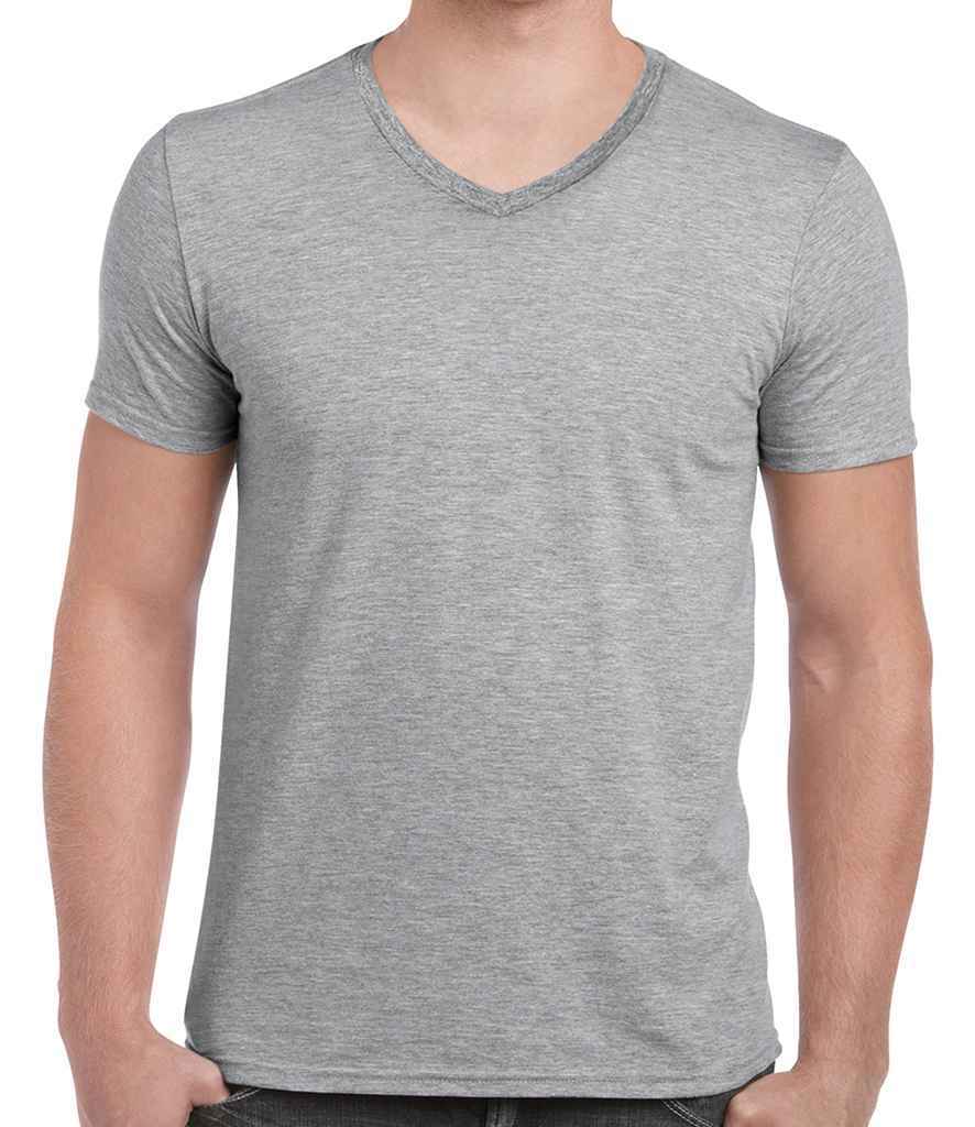 Gildan Estilo Suave Cotton Manga Corta Cuello de Pico En V Camiseta S - 3XL