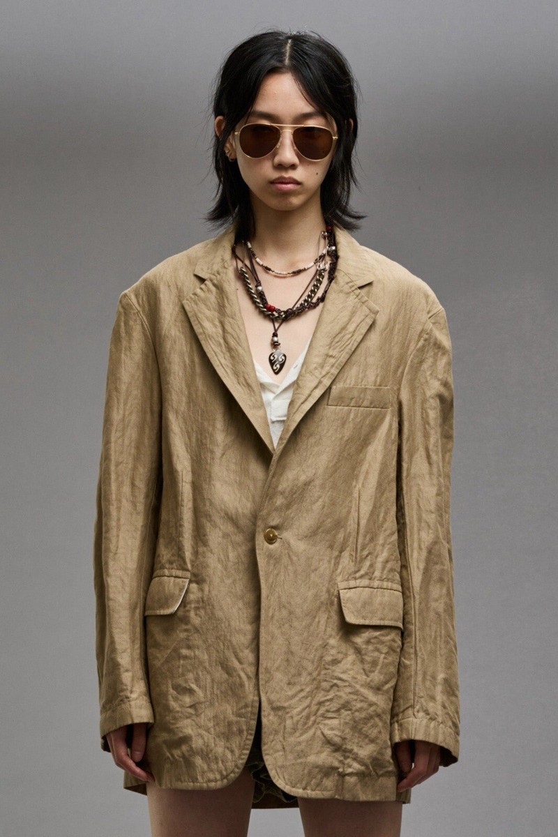 ジャケット R13 OVERSIZED RAGGED BLAZER OVERSIZED RAGGED BLAZER - OYSTER – R13