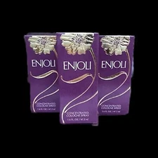Lot Of 3 Rare Vintage Enjoli By Revlon 47.3ml 1.6 Fl Oz New Discontinued Cologne