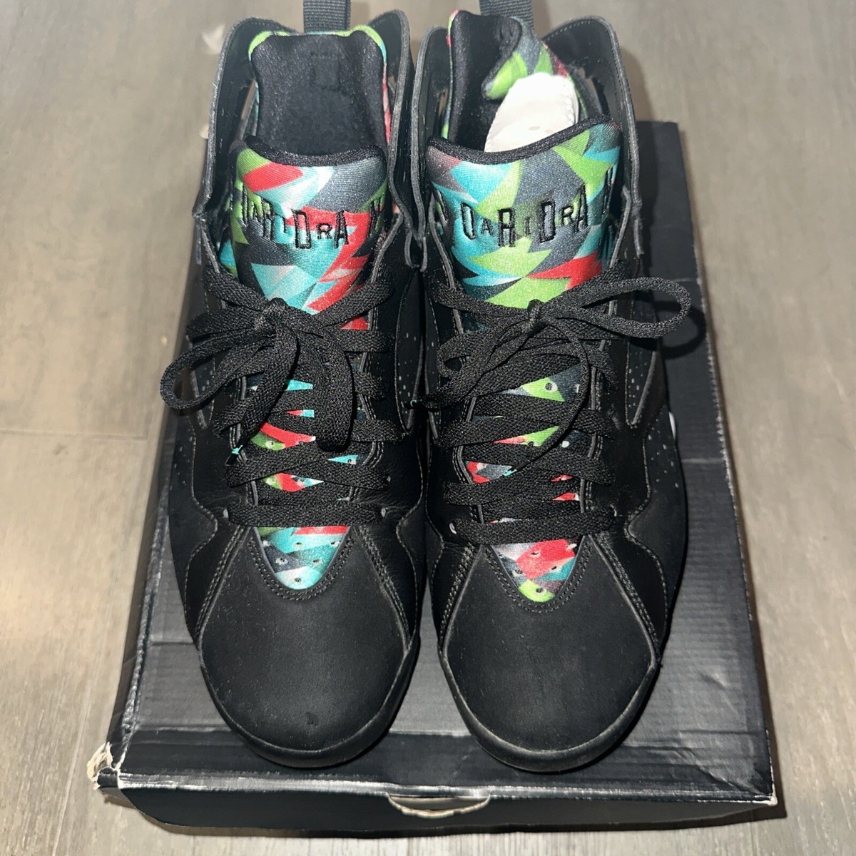 Air Jordan 7 グレー/ブラック バスケットシューズ Nike Air Jordan 7 Retro 30th Barcelona Nights 2015 Size 12