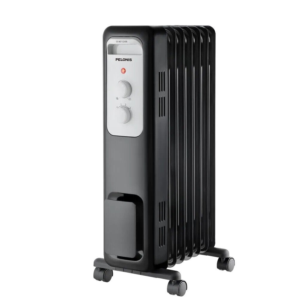 Intertek+HO-0279+1500W+Electric+Oil+Filled+Radiator+Space+Heater+-+Black  for sale online | eBay