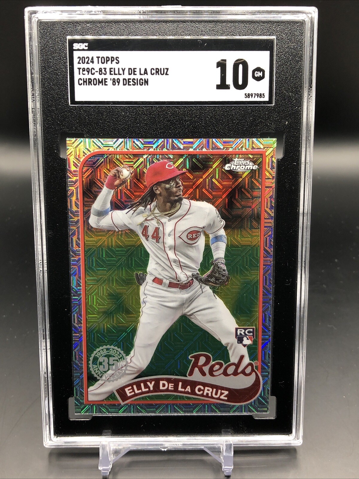 Elly De La Cruz 2024 Topps Silver Pack 1989 Chrome RC #T89C-83 SGC 10 Gem Mint