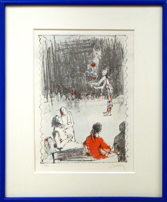 Jean Jansem CIRCUS Limited Edition Lithograph Print, Framed, No