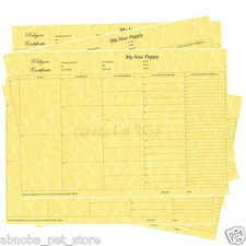5 Generation Pedigree form Certificate Printed on Quality Paper Puppy Breeder 10