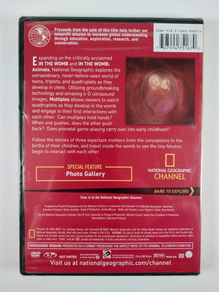 In the Womb : Multiples (DVD, 2007) National Geographic - Widescreen - Sealed - Image 2 of 3