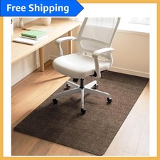 48" x 36" Anti-Slip Chair Mat for Hardwood Floors - Elegant Coffee Color