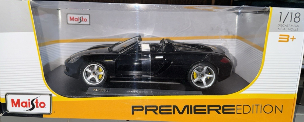 Porsche Carrera GT 1:18 Maisto Black CGT Premiere Edition Diecast