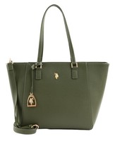 U.S. Polo Assn. Jones Shopping Bag Schultertasche Tasche Olive OlivgrüN Neu