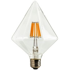 Sunlite 80469 LED Vintage Diamond Bulb 6W 2200K Warm White Dimmable E26
