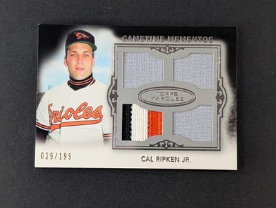 Cal Ripken Jr 2011 Topps Marquee Gametime Mementos Quad Relic Patch Jersey /199