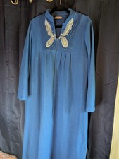 Vintage It s A Charm full-length zip-front housecoat / robe, Made in USA