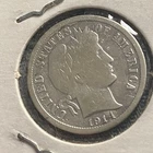 1914 Barber Dime VG Very Good 90% Silver 10c US Type Coin Collectible