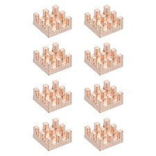 8 Pcs Copper Heatsink 6x6x3mm, Heat Sink Cooler Radiator for Raspberry Pi