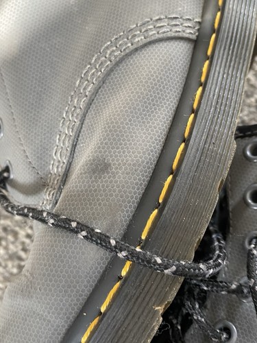 Dr Martens Boots In Grey Soft Leather Size 9 - Picture 12 of 14