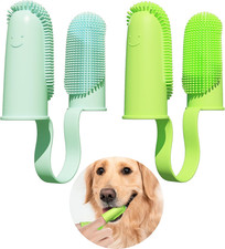 2 Pack Toothbrush for Dog, 135 surround Bristles for Easy Teeth Cleaning, Double