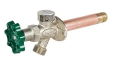 Prier 1/2" x 10" Brass Frost Free Anti-Siphon Outdoor Wall Hydrant MPT x SWT