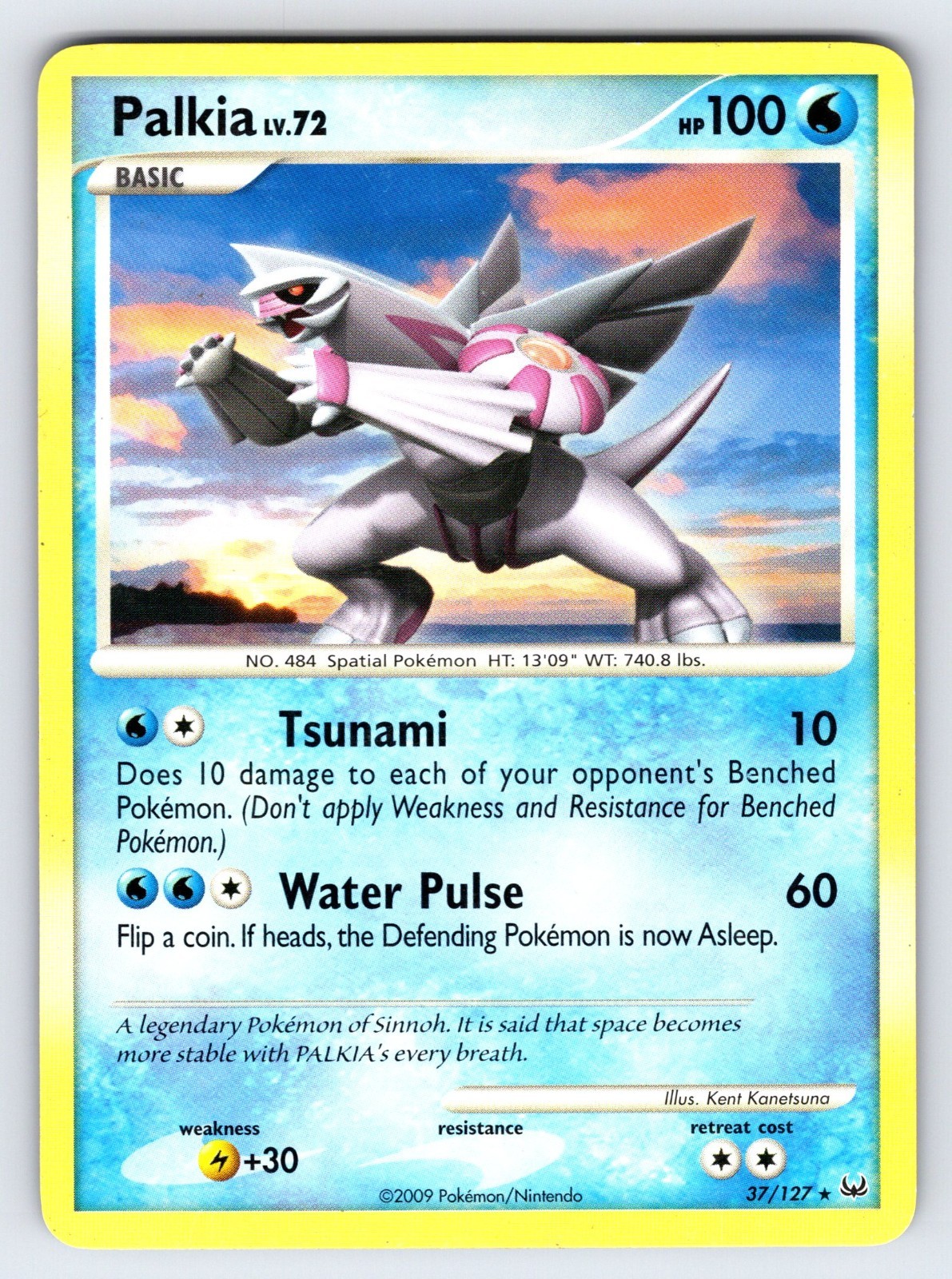 Palkia 37/127 2009 Platinum Set Pokemon Card TCG Nintendo Non Holo Rare - Mp