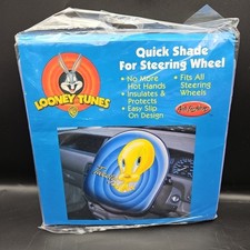 Vintage 1998 Looney Tunes Tweety Bird Quick Shade For Steering Wheel Cover New
