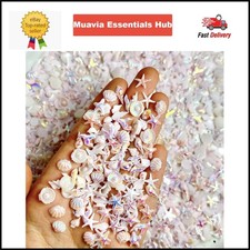 Ocean Gems - 50pcs Beach Nail Rhinestones Shells & Starfish Charms