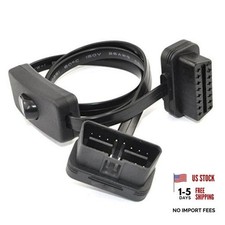 OBD 2 Cable Cord,Ultra Slim 16 pin M/F OBDII Extension Cable with Power