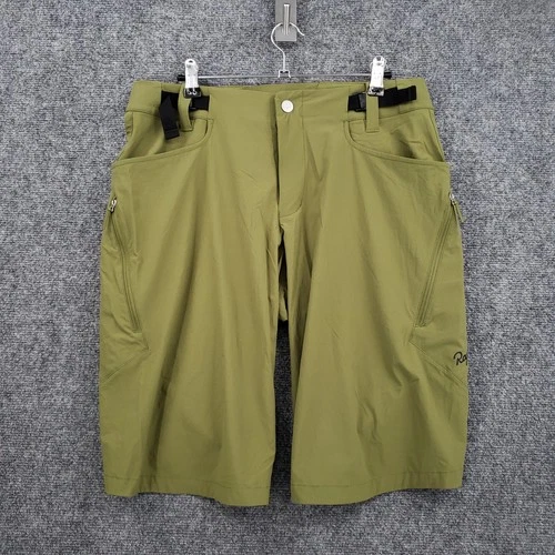 Rapha Trail Shorts Cycling Mens M Medium Green Zip Fly Stretch Technical