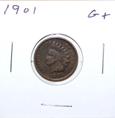 1901 US Indian Head Cent  G Good Free Shipping