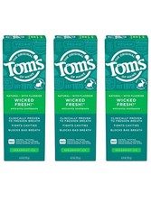 Tom s Wicked Fresh Toothpaste with Fluoride Spearmint 3 Pack 4.0oz Exp 01/28