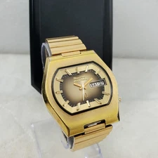 RARE VINTAGE 1970'S BULOVA ACCUTRON CUSHION TUNING FORK DAY/DATE MEN'S WATCH 