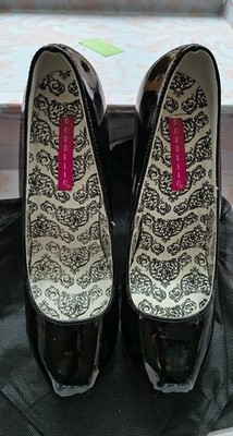 TEEZE-06 Bordello High-Heels Pumps schwarz Lederoptik mit verstecktem Plateau