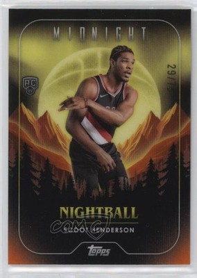 2023 Topps Midnight Nightball Dusk 29/75 Scoot Henderson #NB-23 Rookie RC 1n3p