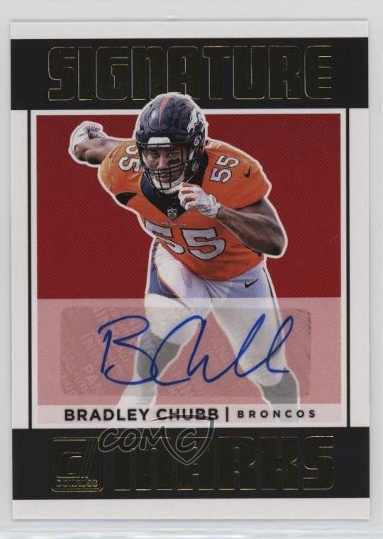 2018 Panini Donruss Signature Marks Bradley Chubb #SM-BC Rookie Auto RC 13ib