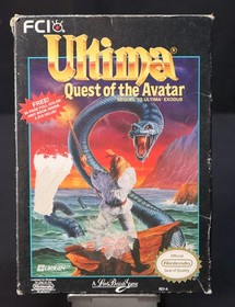 Ultima Quest Of The Avatar Nintendo NES 1990 With Box, Manual Tested