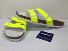 Birkenstock Womens Size 7 EU 38 Narrow Yao Balance Yellow Patent Slides Y23-1455
