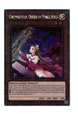 Yugioh- 1X Gwenhwyfar, Queen of Noble Arms - Plat - Lim - NKRT-EN012 - NM