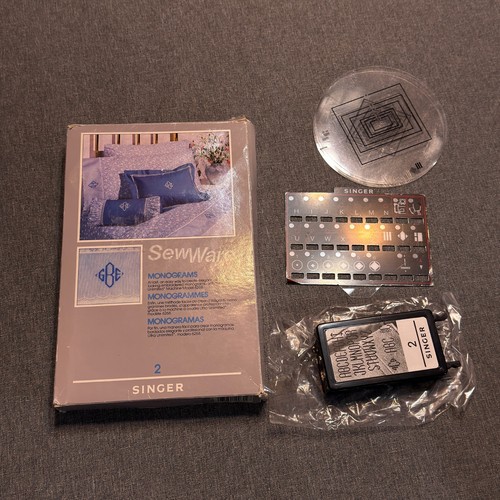 Vintage Singer SewWare Monograms 2 Kit for Ultra Unlimited Machine Model 6268