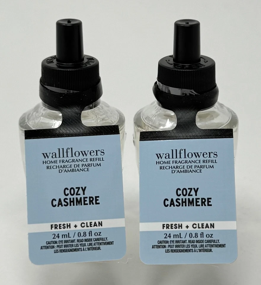 2 NEW BATH & BODY WORKS COZY CASHMERE WALLFLOWER FRAGRANCE REFILL BULB PLUG IN