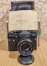 SLR Camera USSR Zenit ET lens Helios-44M-6 2/58mm M42 Tested with film Open BoX