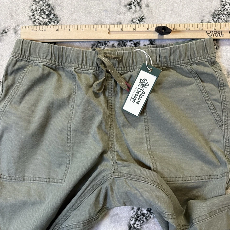 Pantalones de diseño alpino para mujer talla M salvia tiro medio caminata piernas rectas extremos al tobillo Foto 3 de 4