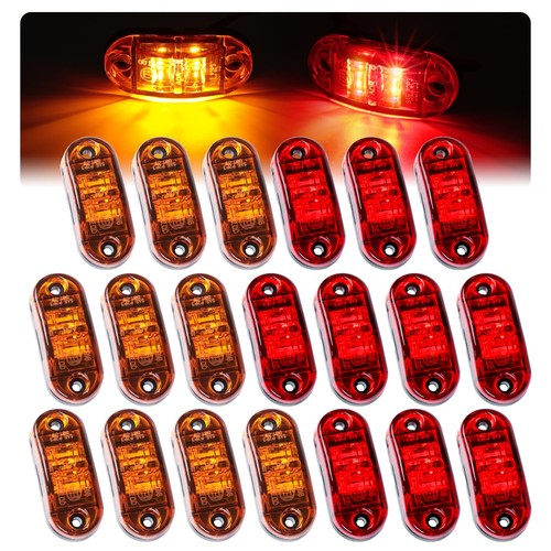 Tmh LED Side Marker Lights 20 Pack 10 Amber 10 Red | eBay