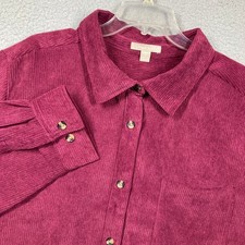 Woman Within Corduroy Button Up Womens Plus 2...