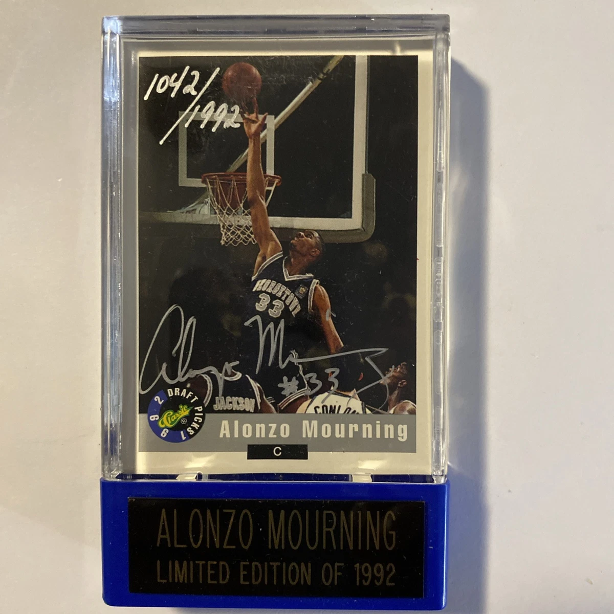Alonzo Mourning Basketball Autographed Sports Trading Cards