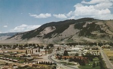 Aerial View Jackson WY Postcard UNP Grand Teton Mountain Range A 5444