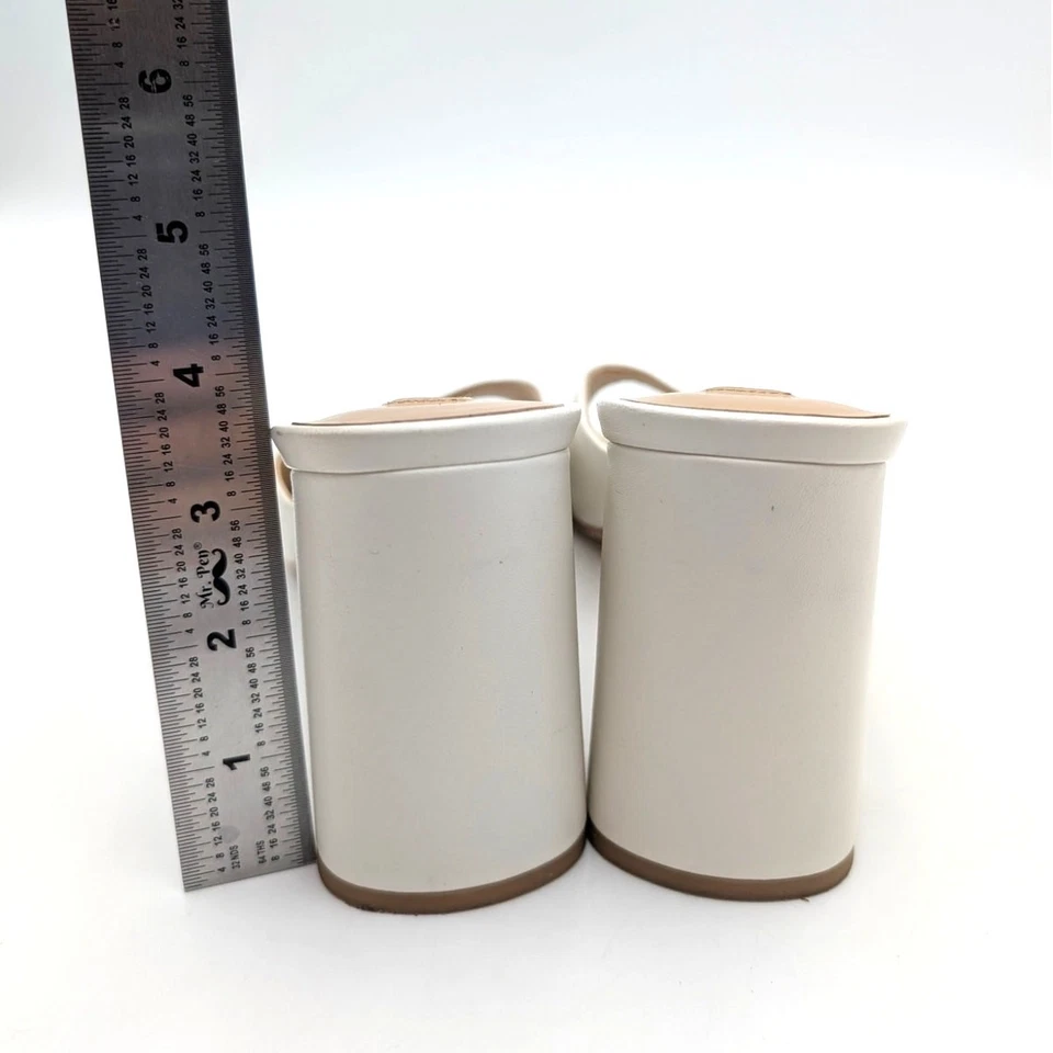 Sandalia Badgley Mischka Cadence Tacón Deslizable Para Mujer Blanco Suave Talla US8.5 EU39 Foto 4 de 4