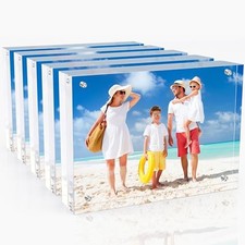 5x7 Inches Acrylic Picture Frames 5 Pack, Double Sided Magnetic 5 7  -5pack 1