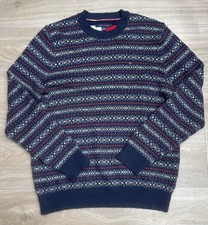 Tommy Hilfiger Fair Isle Sweater Mens XL Christmas Holiday Wool Blend